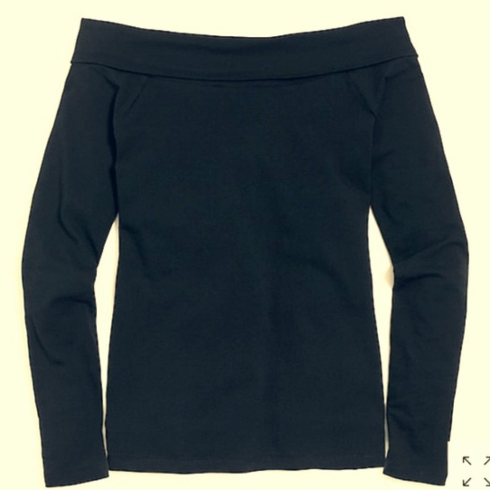 Black J. Crew off the shoulder top in black